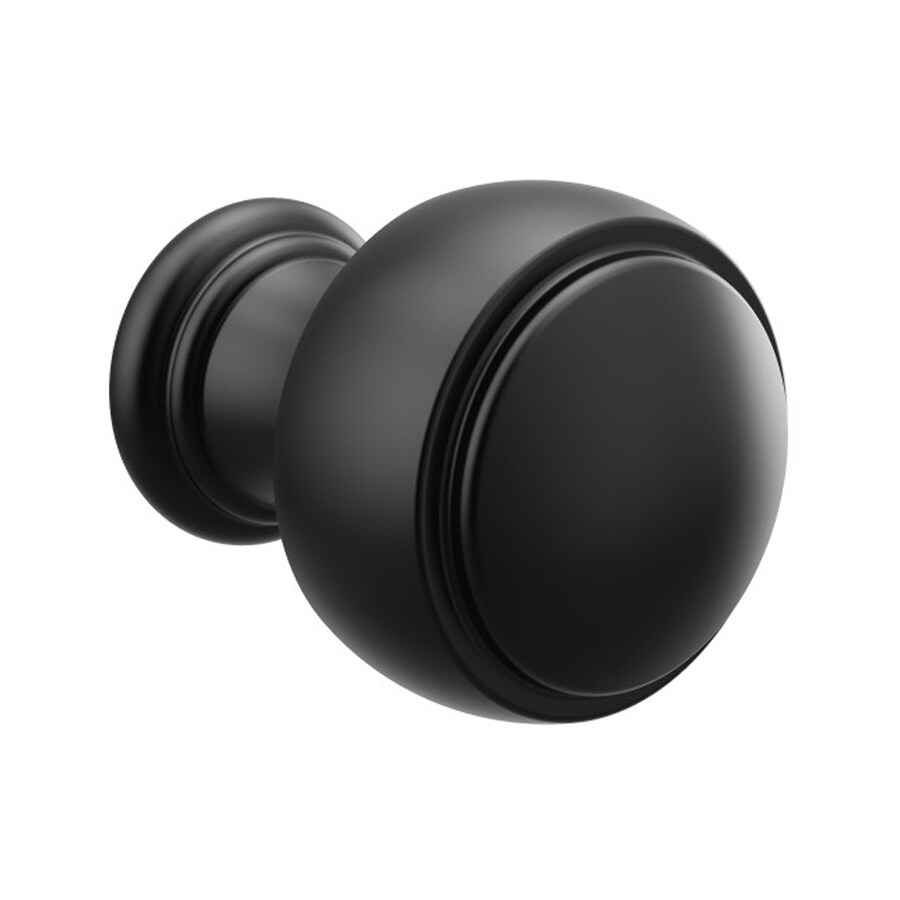 Moen Weymouth Matte Black Round Knob at