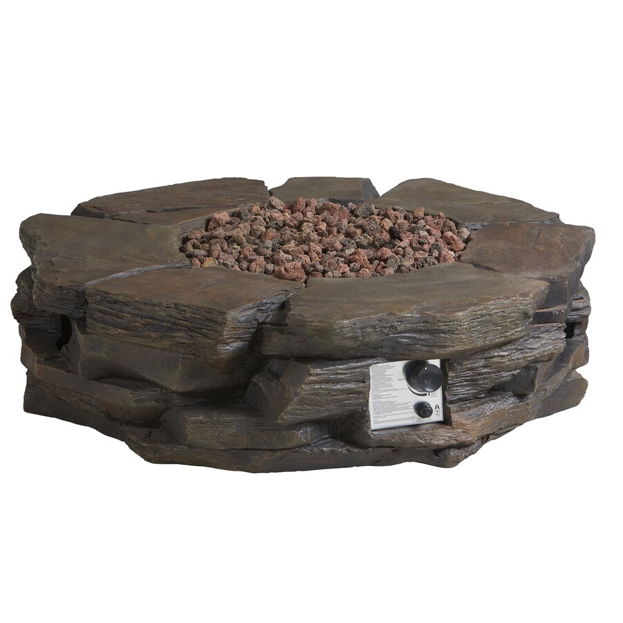 Shop Garden Treasures 42in W 50,000BTU Brown Composite Propane Gas