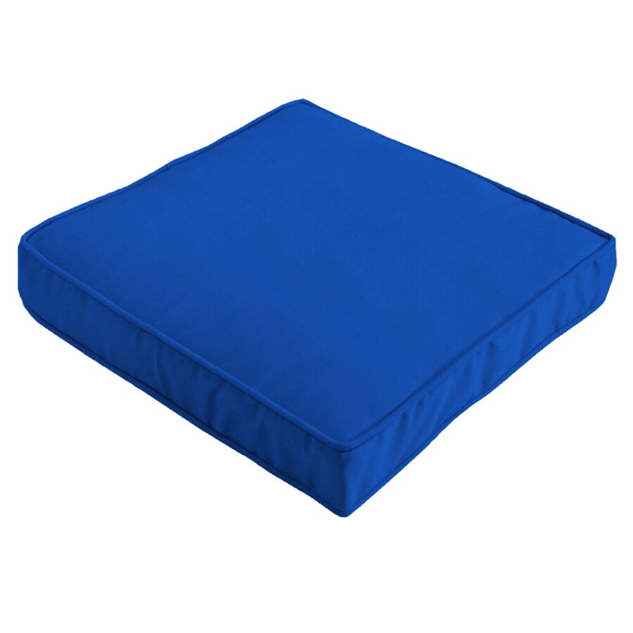 Sunbrella Pacific Blue Reversible Indoor/Outdoor Seat Pad at