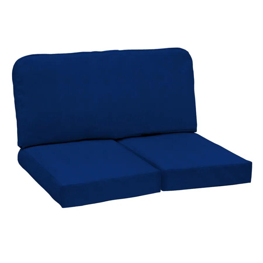 Arden Outdoor Regency Settee Sunbrella Pacific Blue Slip Covers at