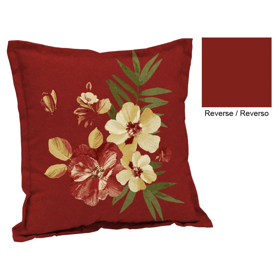 Garden Treasures Floral Red Tropical UVProtected Square Outdoor