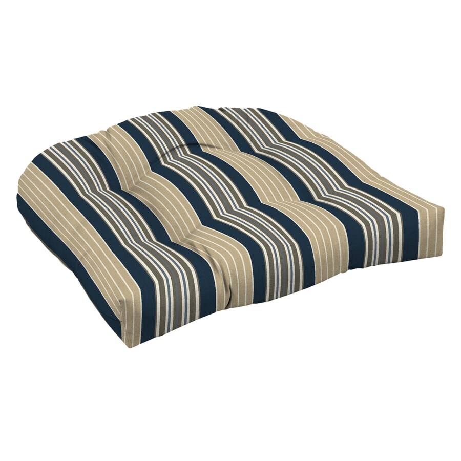 18 X 20 Chair Cushion Shop 18" x 20" Stripe Navy Blue Chair Cushion at