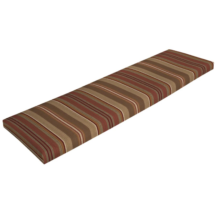 Shop allen + roth Chili Stripe Cushion For Patio Bench at ... (900 x 900 Pixel)