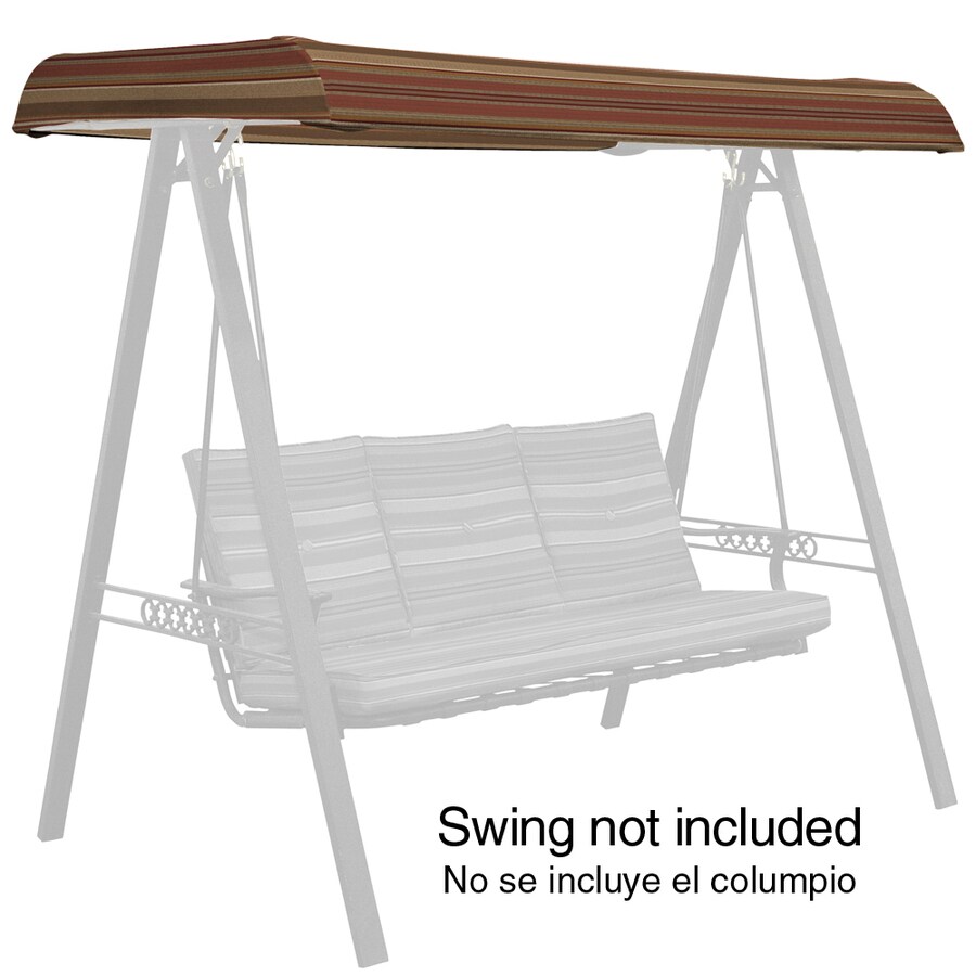 Arden Outdoor Stripe Chili 3Person Replacement Top for Porch Swing or