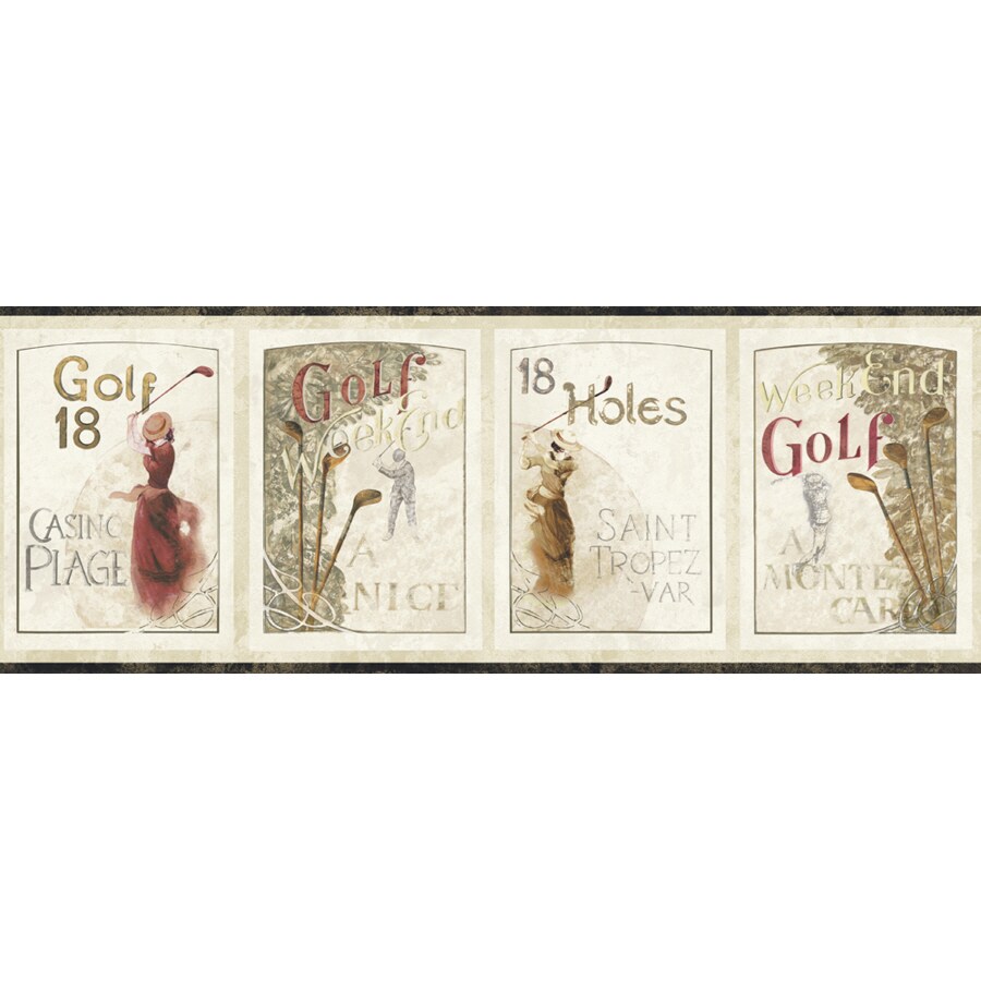 York Wallcoverings 9" European Golf Weekend Prepasted Wallpaper Border