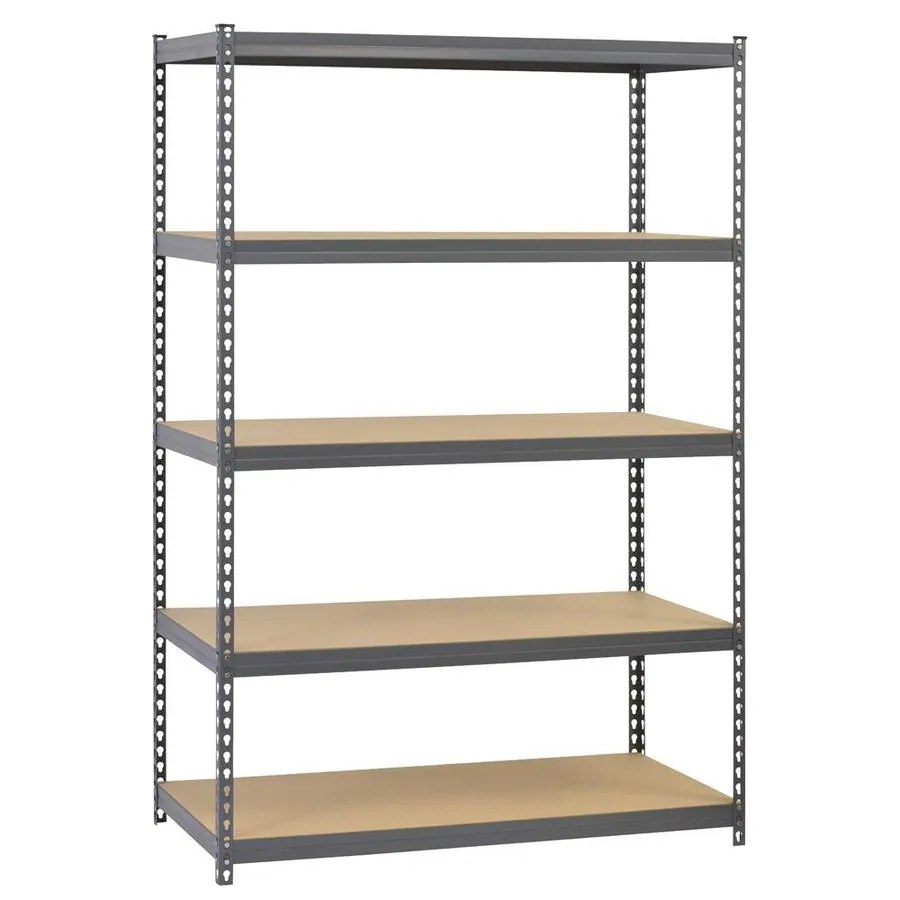 Edsal 72in H x 48in W x 24in D 5Tier Steel Freestanding Shelving