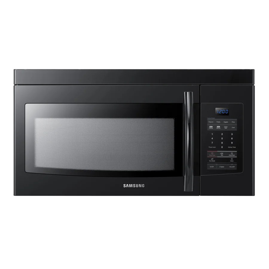 Samsung 1.6cu ft OvertheRange Microwave with Sensor Cooking (Black) in the OvertheRange