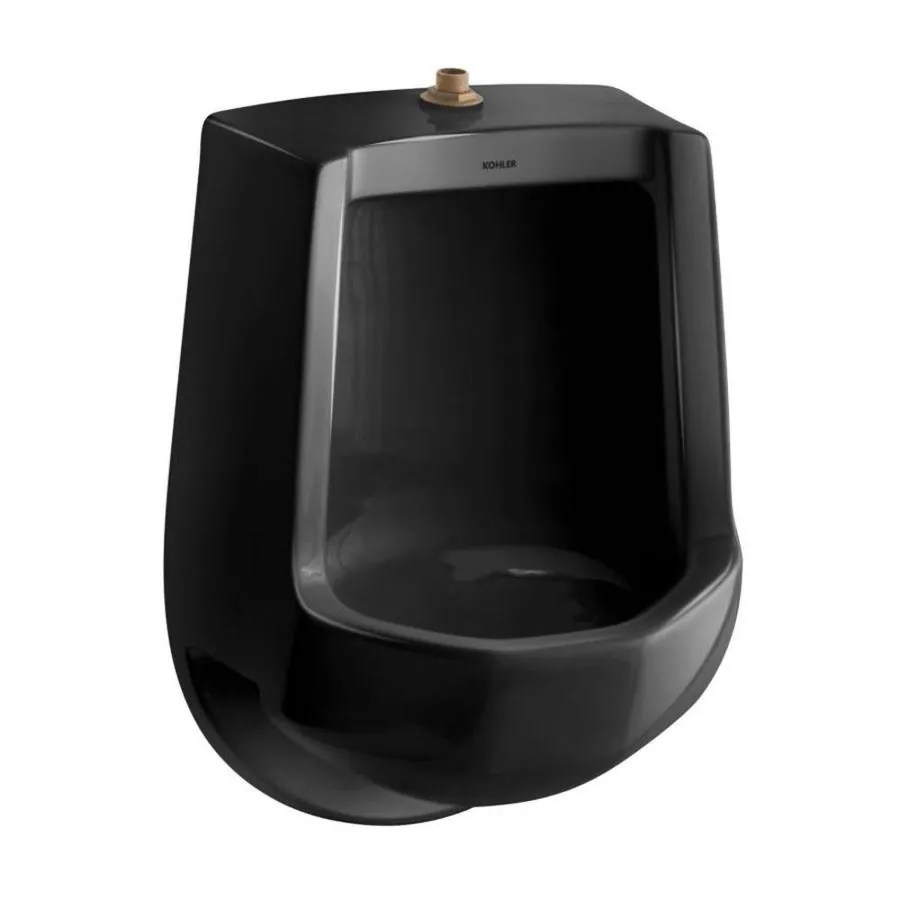 KOHLER 16.25in W x 24in H Black Wallmounted Urinal at