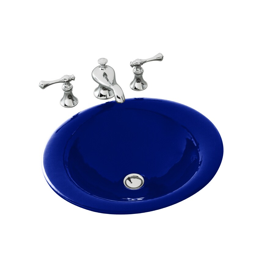 KOHLER Iron Cobalt Cast Iron Vessel Bathroom Sink at