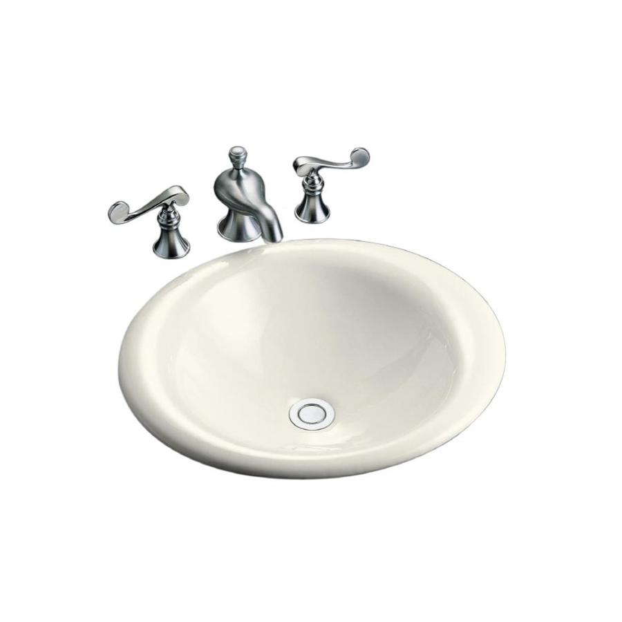 KOHLER Iron Bell Biscuit Cast Iron Vessel Oval Bathroom Sink (18in x