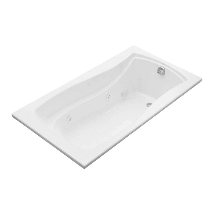 KOHLER Mariposa 35.875in W x 66in L White Acrylic Hourglass In