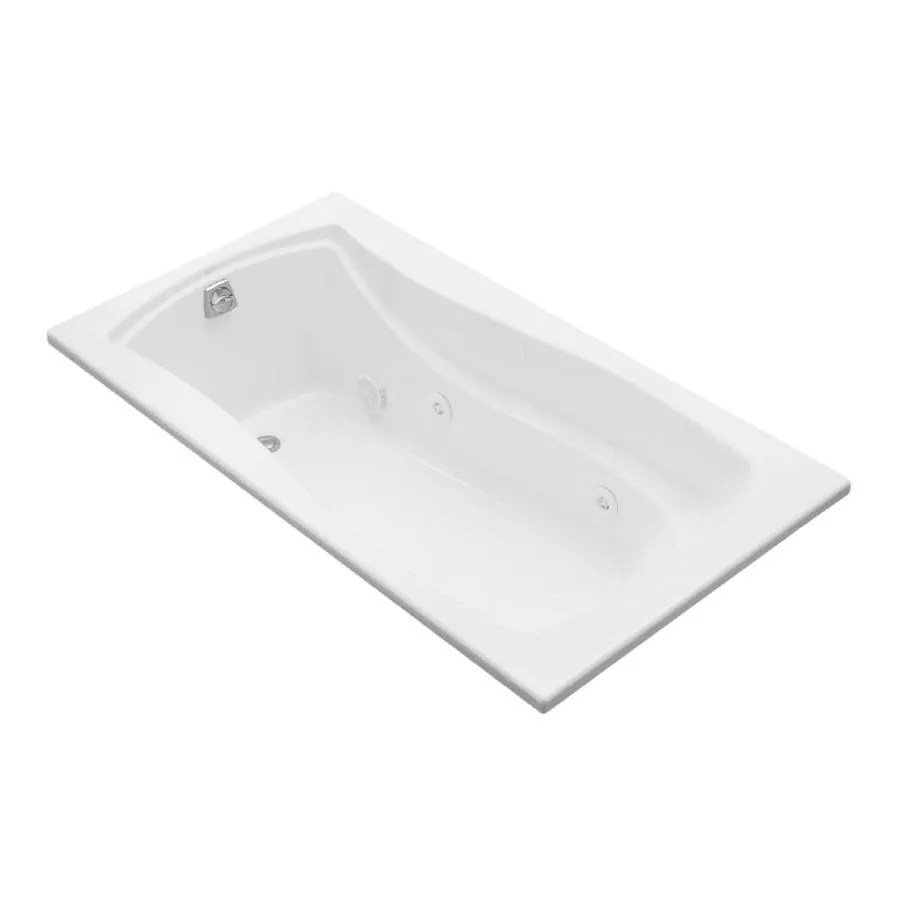 KOHLER Mariposa 66in White Acrylic Hourglass In Rectangle LeftHand