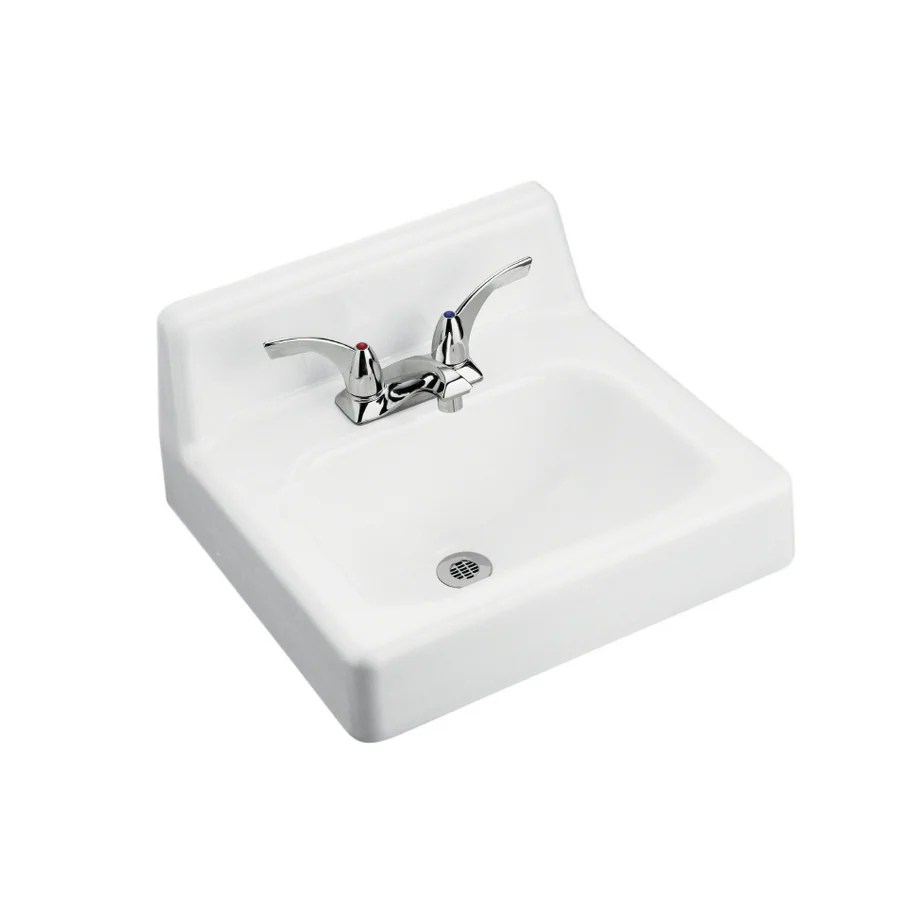 KOHLER Hudson White Cast Iron Bath Sink in the Bathroom Sinks