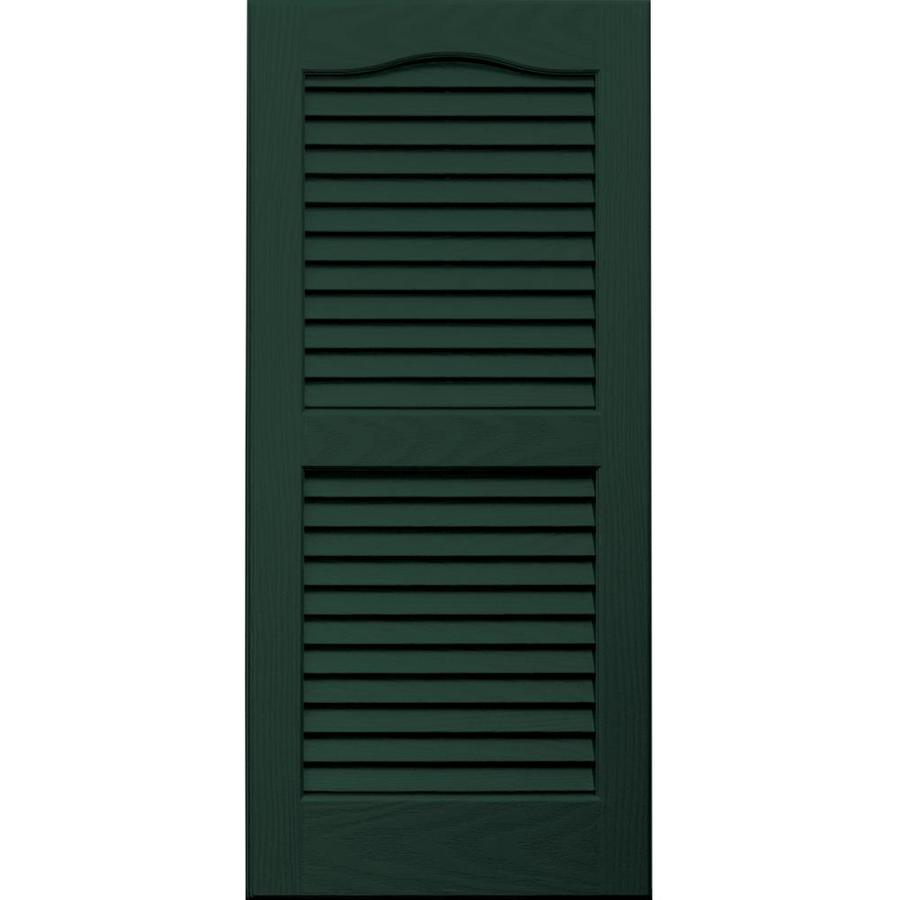 Shop Vantage 2Pack Midnight Green Louvered Vinyl Exterior Shutters