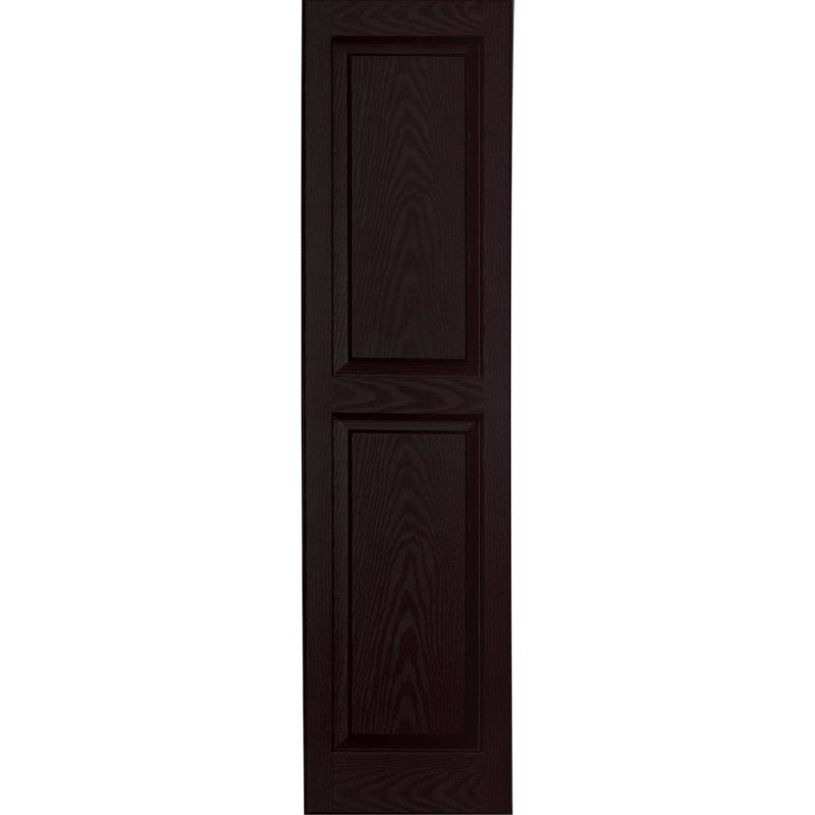 Vantage 14" x 55" Black Raised Panel Vinyl Shutter at