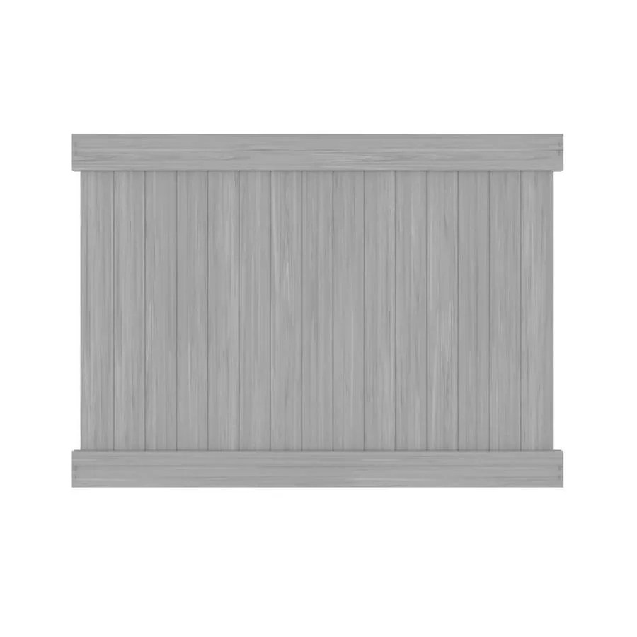 Freedom Bolton 6ft H x 8ft W Woodgrain Gray Vinyl FlatTop Fence