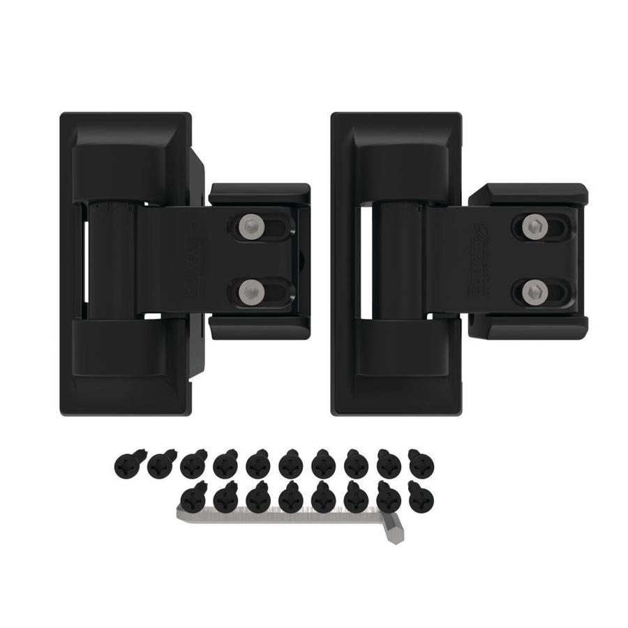BOERBOEL Standard 2Pack 8in Black Gate Hinge in the Gate Hardware