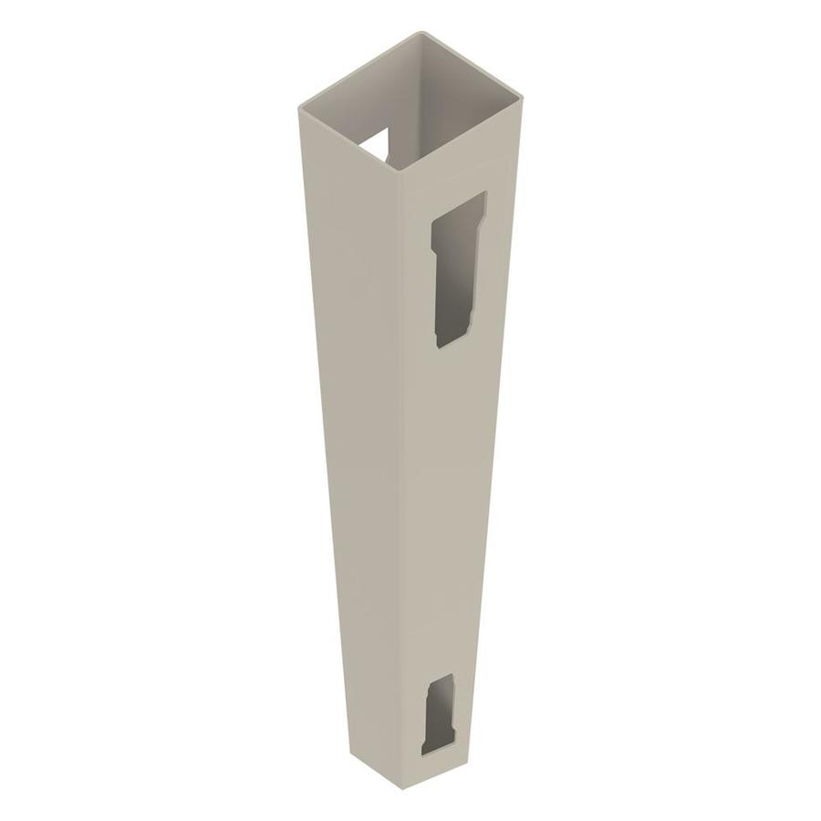 Freedom 5in x 5in W x 9ft H Khaki Vinyl Line Fence Post in the Vinyl
