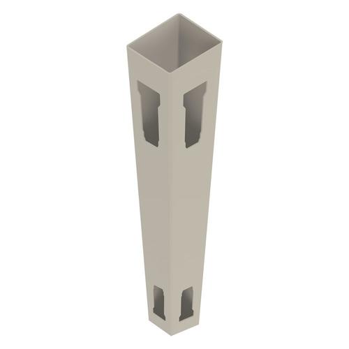 Freedom 5in x 5in W x 9ft H Khaki Vinyl Corner Fence Post in the