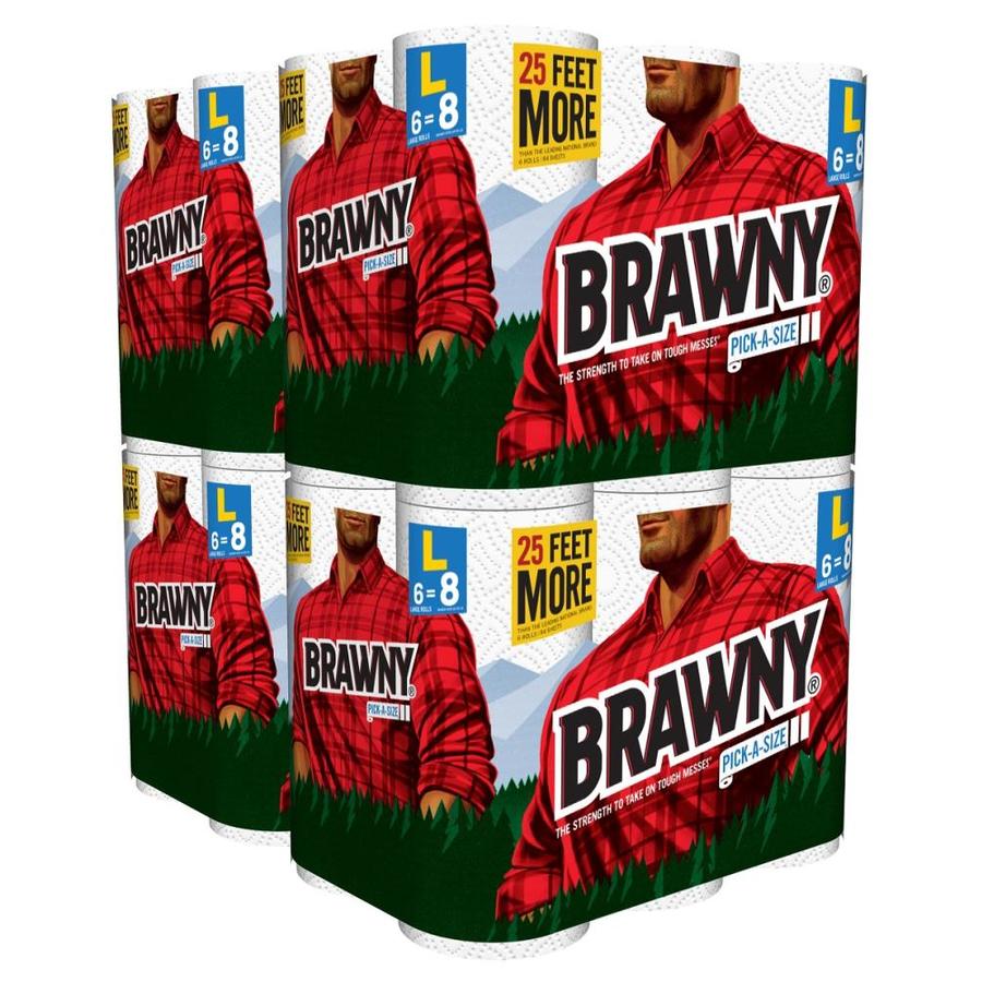 Brawny BRAWNY® White Pas 2 Ply Paper Towel 24 Large Roll Box at