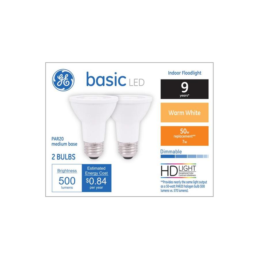 GE Classic 50Watt EQ LED Reflector Warm White Dimmable Light Bulb (2