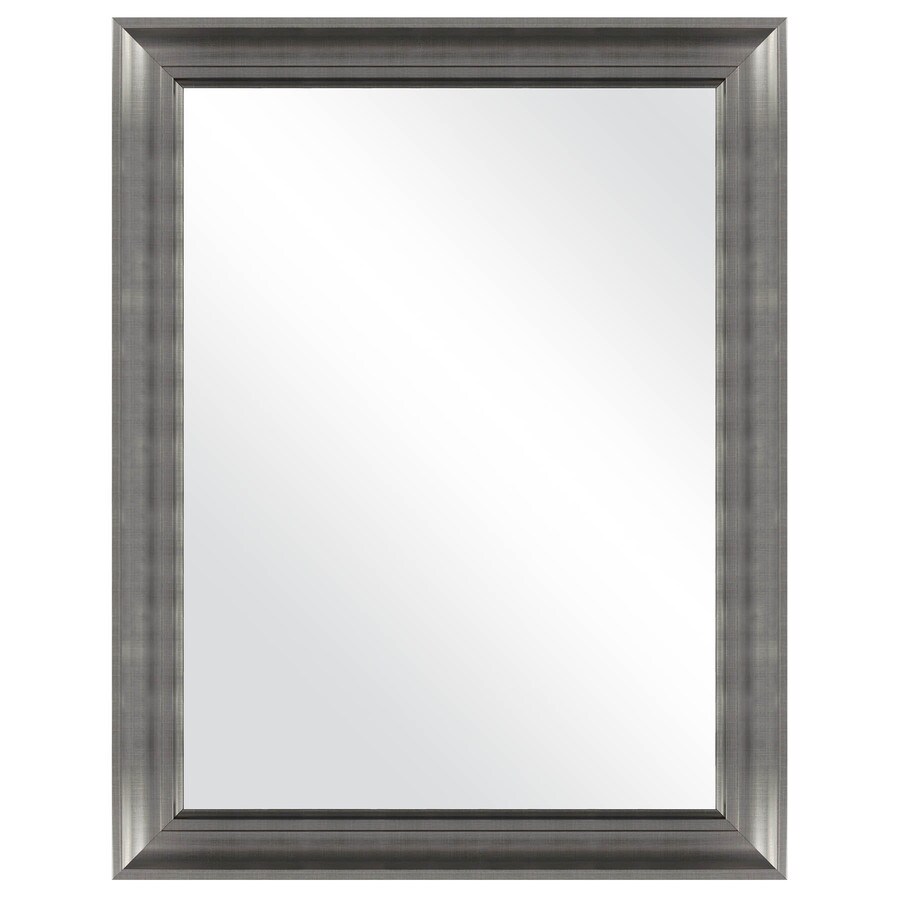 MCS Industries Brushed Nickel Rectangle Framed Wall Mirror in the Mirrors department at