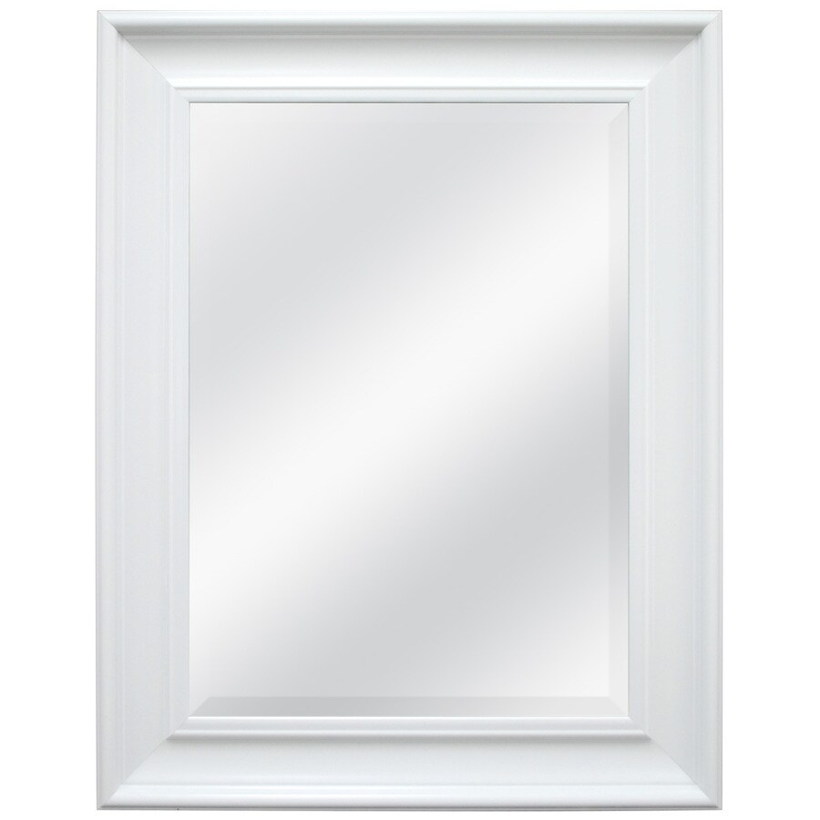 Style Selections L x W White Beveled Wall Mirror at