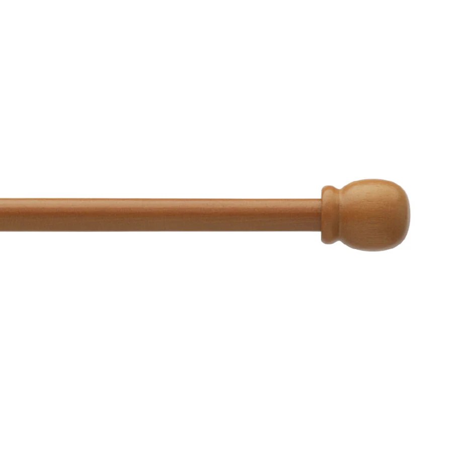 Style Selections Oak Wood Curtain Rod Set in the Curtain Rods department at