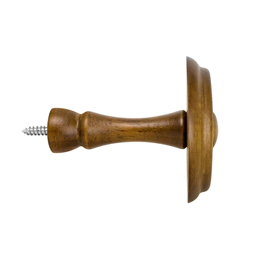 Allen + roth 2Pack Tobacco Wood Curtain Rod Finials at