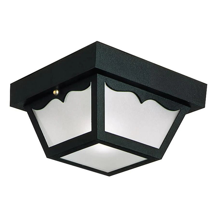 Design House Black Outdoor Ceiling Light in the Outdoor Flush Mount