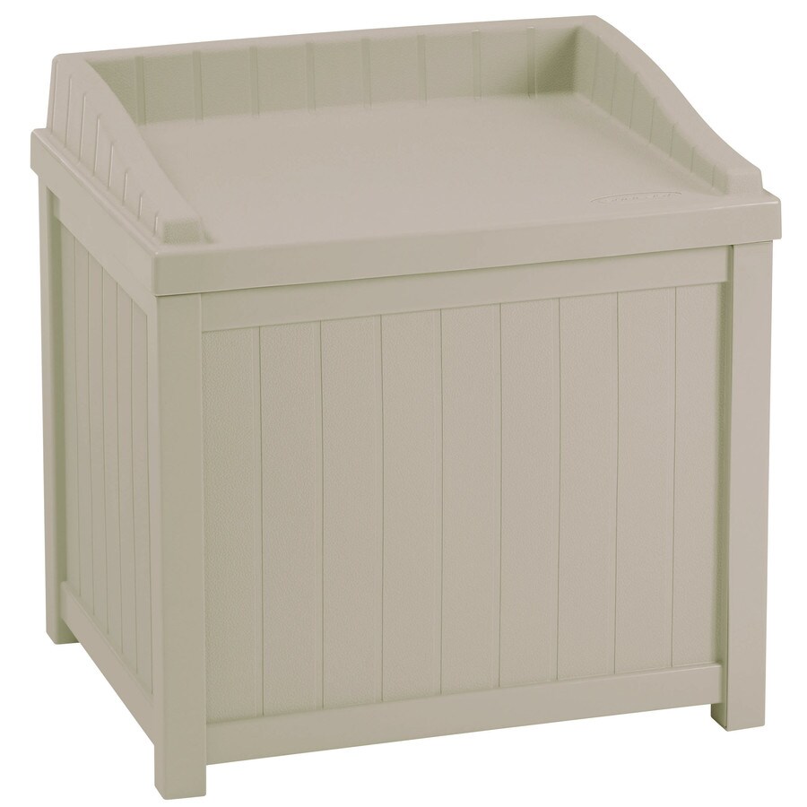 Suncast 22Gallon Deck Box With Seat 17.5in L x 22.5in 22Gallon