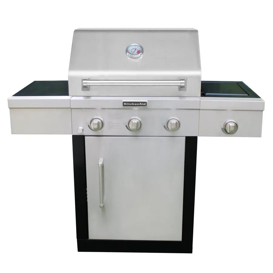 KitchenAid Stainless Steel and Black Powder Coating 3Burner (10000 BTU