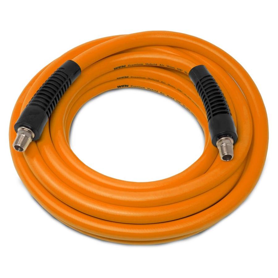 WEN 25Foot by 3/8in 300 Hybrid Polymer Pneumatic Air Hose in the Air