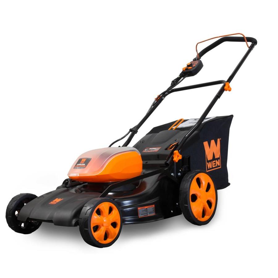 WEN 40Volt Max Lithium Ion Push Cordless Electric Lawn Mower in the Cordless Electric Push Lawn