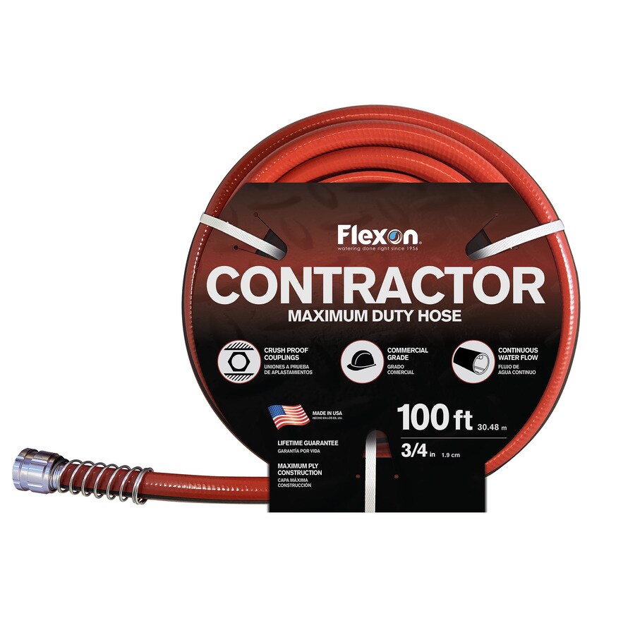 FLEXON 3/4in x 100ft Contractor Max Duty Garden Hose in the Garden