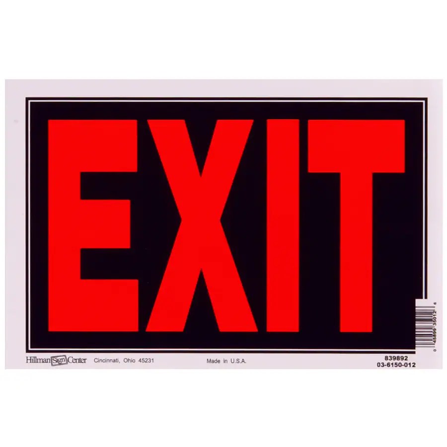 Shop Hillman 8in x 12in Exit Sign at