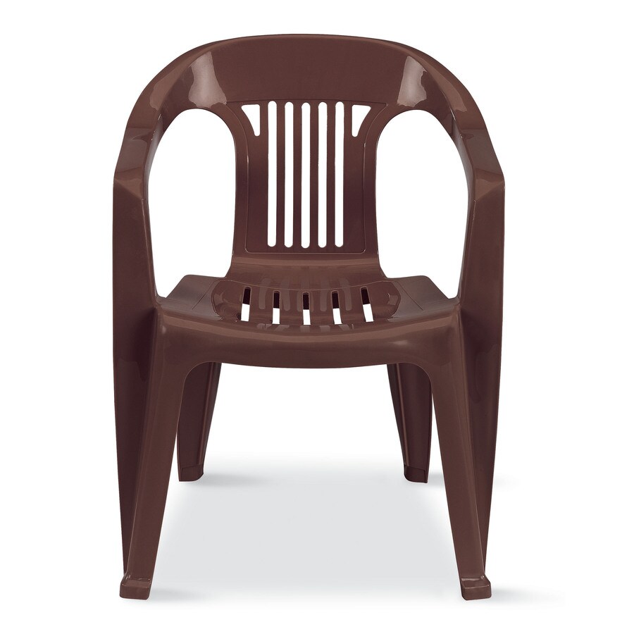 Us Leisure Woven Lounge Chair Cappuccino Shop US Leisure Cappuccino Slat Seat Resin Stackable Patio Dining Chair