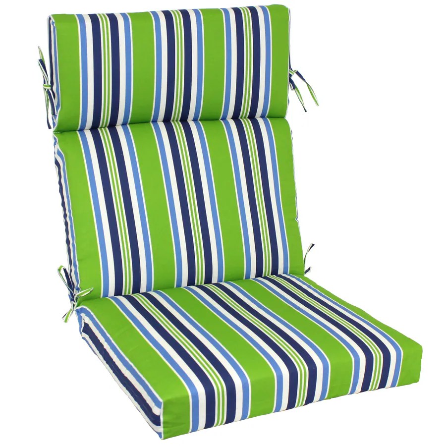 46 Inch Patio Chair Cushions Garden Treasures 46in L x 22in W Green Patio Chair Cushion at