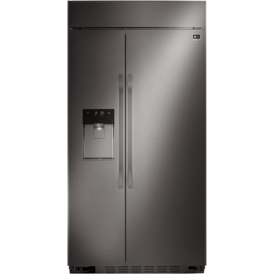 LG Studio 25.6cu ft Builtin SidebySide Refrigerator with Ice Maker