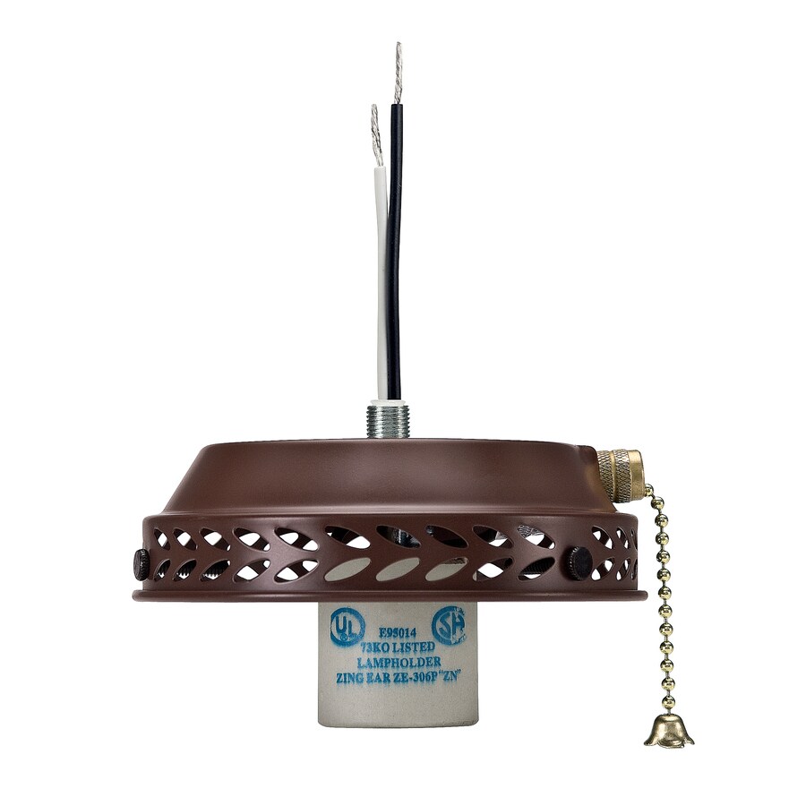Hunter 1Light Chestnut Brown Ceiling Fan Light Kit with Glass Not