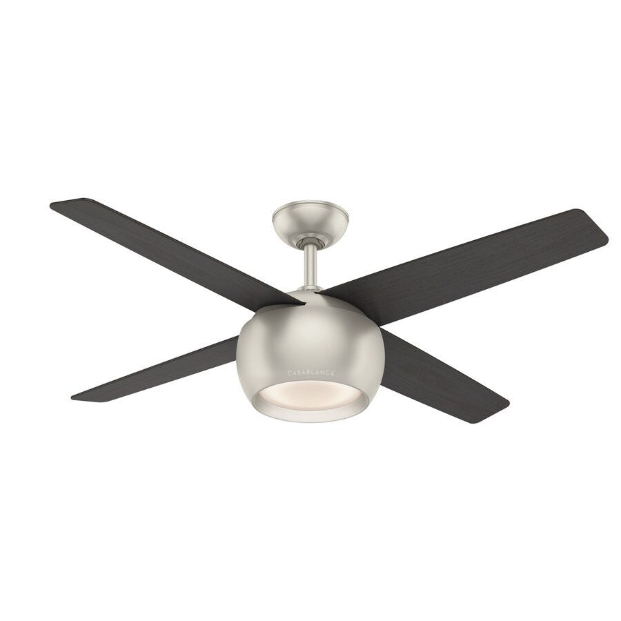 Casablanca Valby Matte Nickel 54in LED Indoor Ceiling Fan with Light