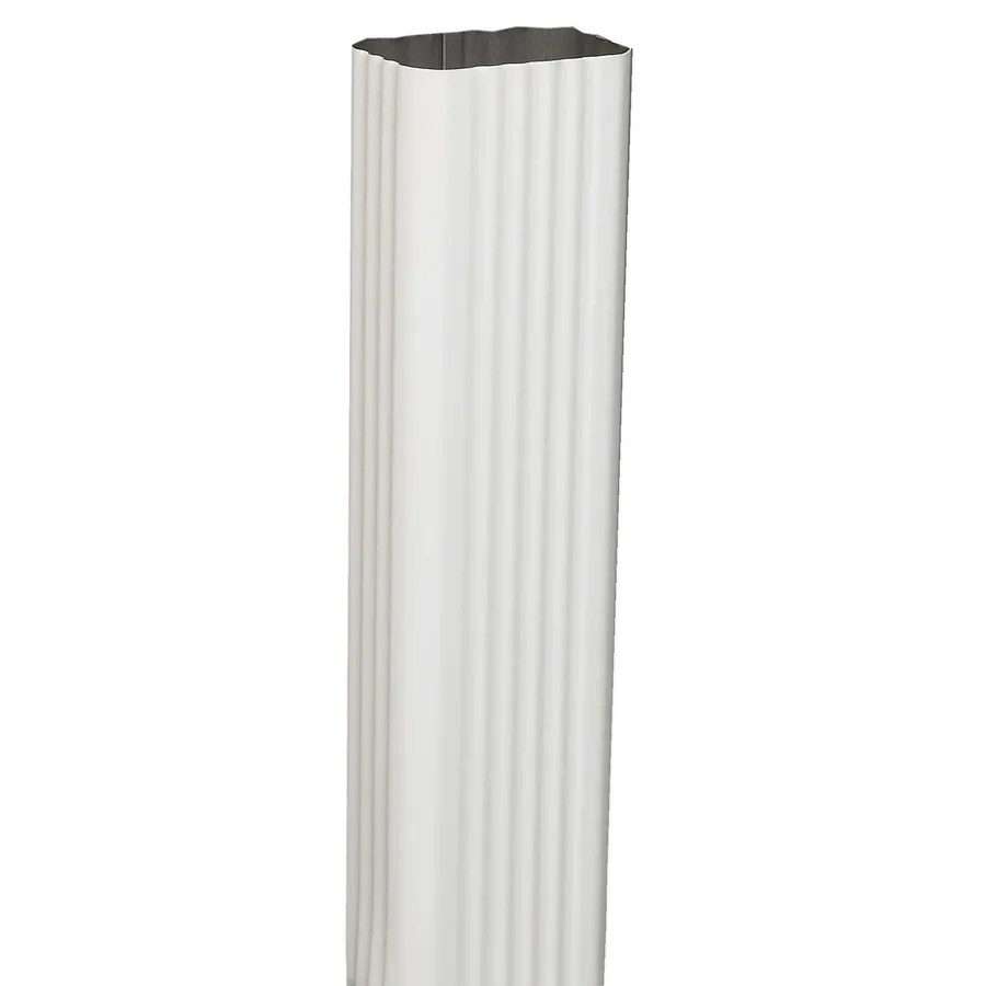 Amerimax 2.188in White Aluminum Downspout at