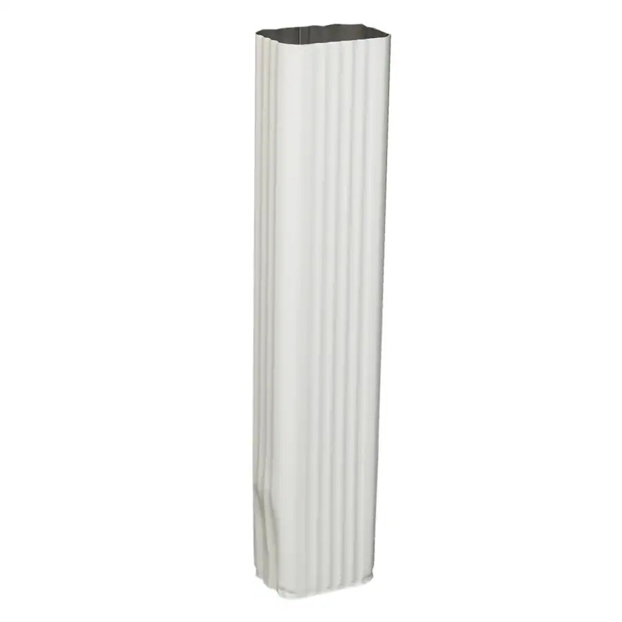Amerimax 2.188in White Aluminum Downspout Extension at