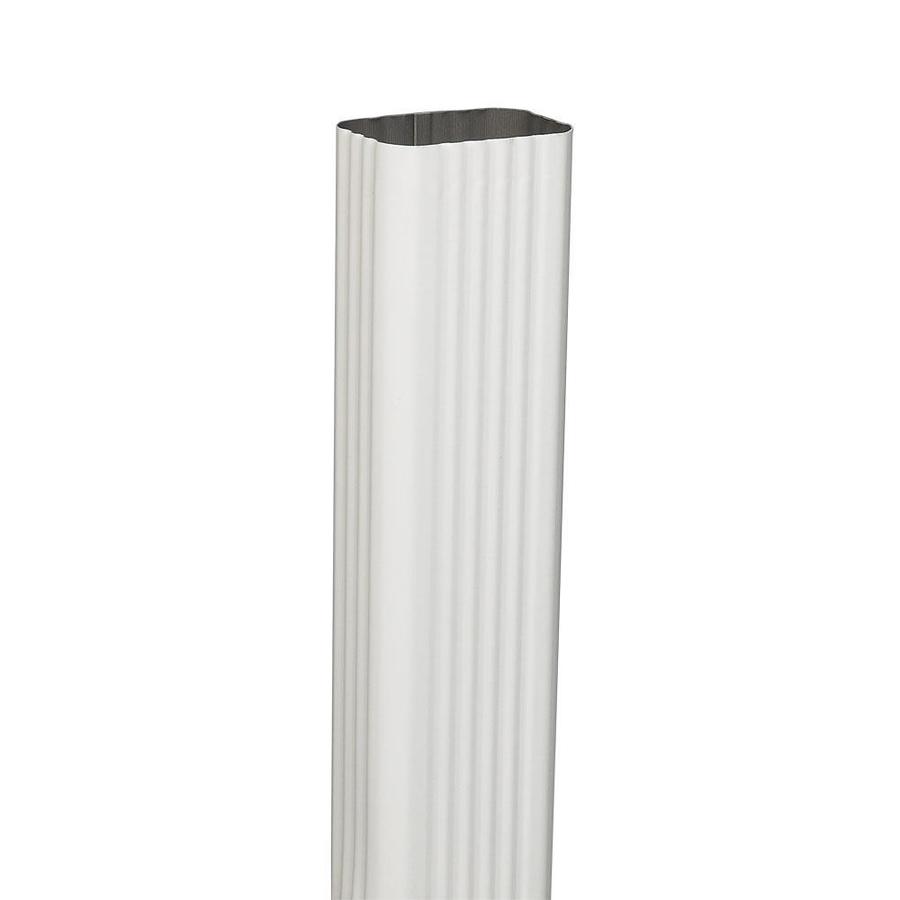 Amerimax 120in White Galvanized Steel Downspout at