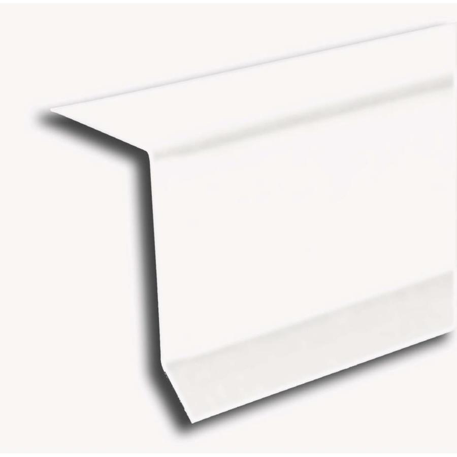 Amerimax Hemmed C 1.5in x White Galvanized Steel Drip Edge in the Drip