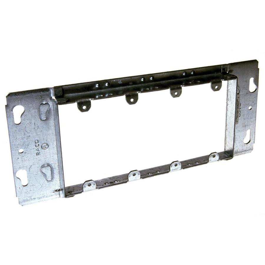 RACO 4Gang Silver Steel New Work/Old Work Standard Rectangular Wall