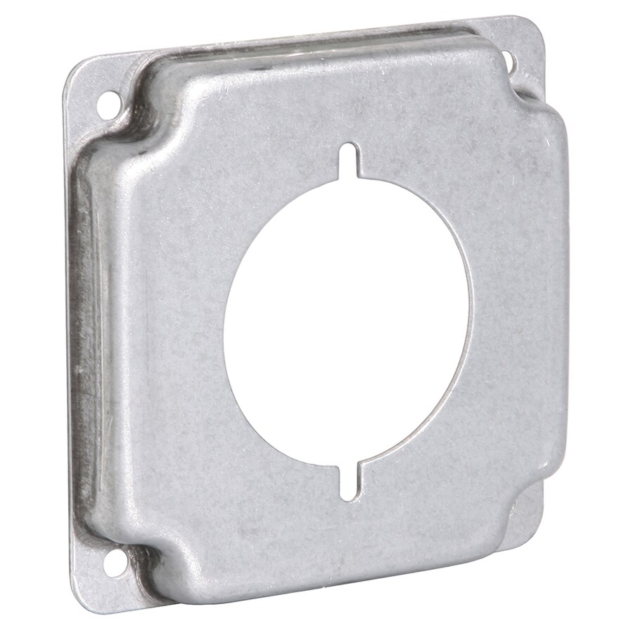 RACO 1Gang Square Metal Electrical Box Cover at