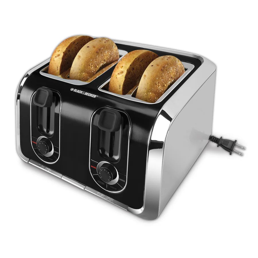 BLACK & DECKER 4Slice Stainless Steel Toaster at