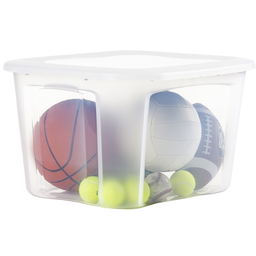 BELLA Contemporary Storage Bella 18Gallon (71Quart) Clear Tote with