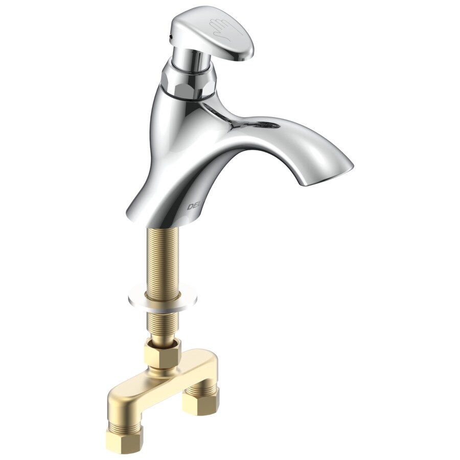 Delta Commercial Chrome 1handle Single Hole Bathroom Sink Faucet at